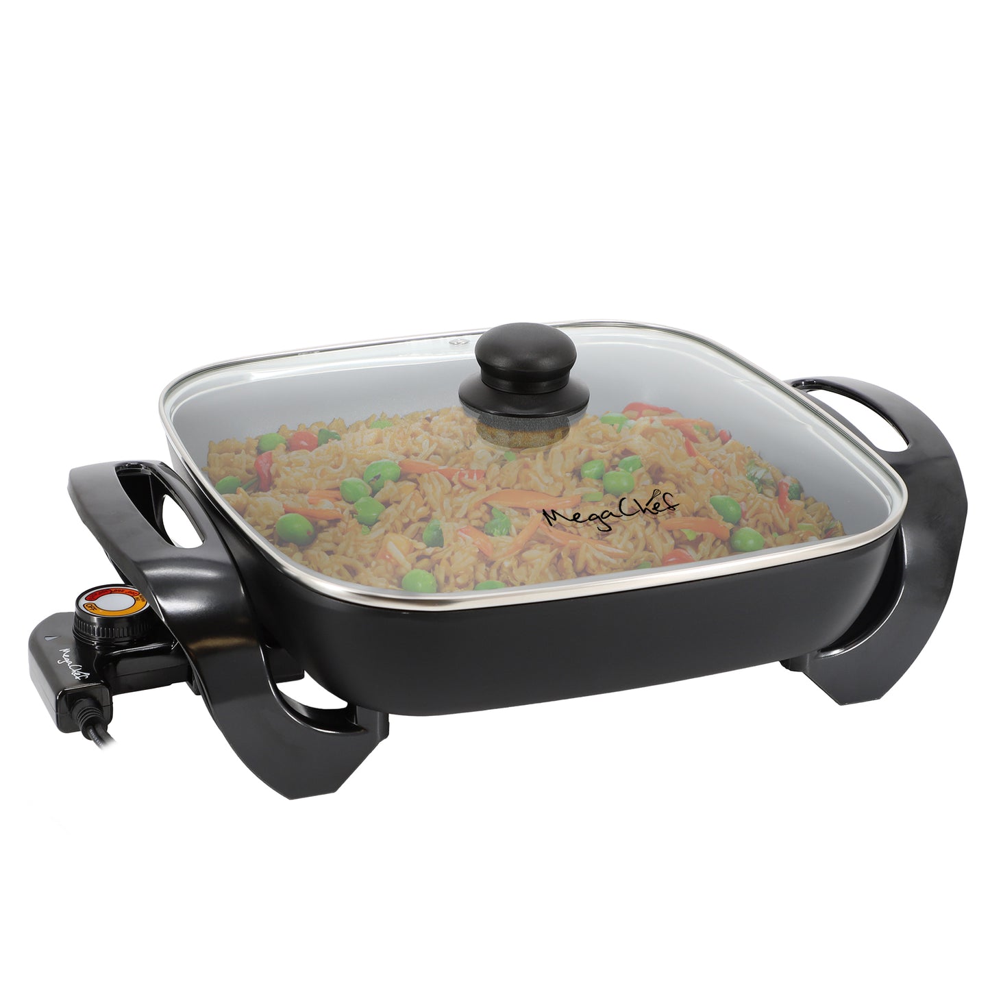 MegaChef 11.81" Electric Skillet w Non-Stick Coating Black