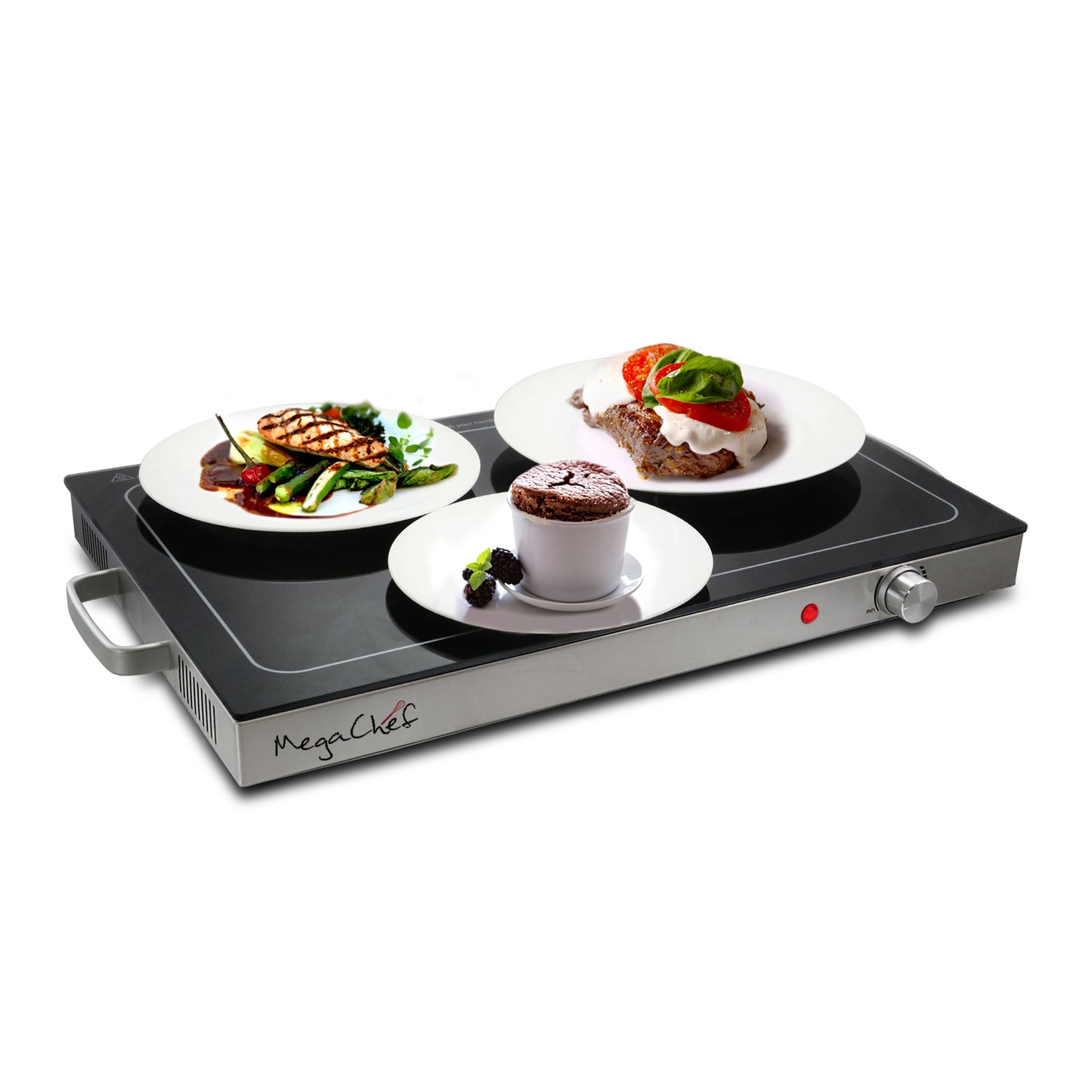 MegaChef Electric Food Warming Tray Hot Plate Adjustable Temp Warmer & Server