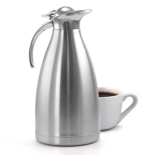 MegaChef 2 L Deluxe Stainless Steel Thermal Beverage Carafe for Coffee & Tea