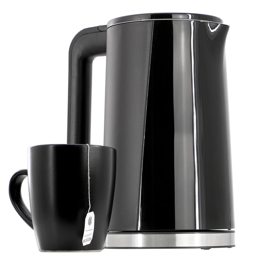 MegaChef 1.8 qt Stainless Steel Electric Tea Kettle Black