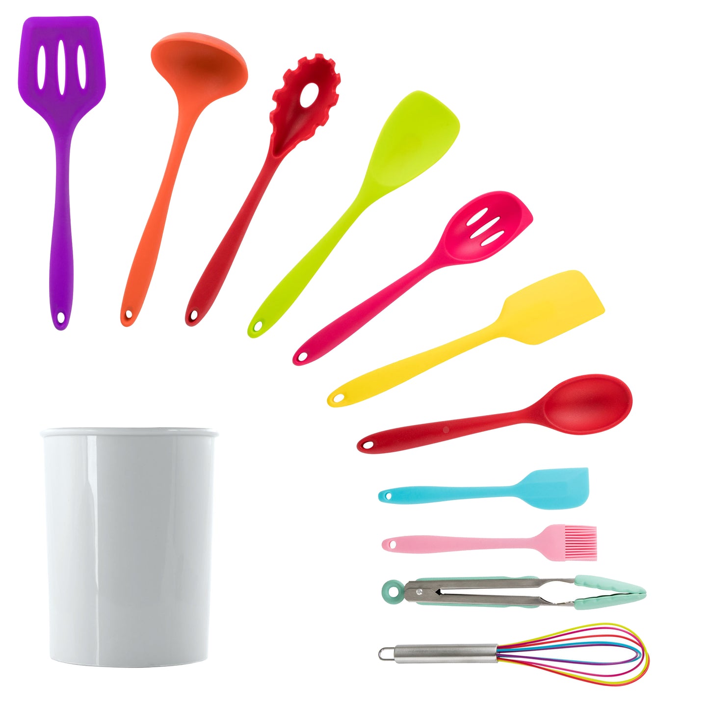 MegaChef Mulit-Color Silicone Cooking Utensils Set of 12