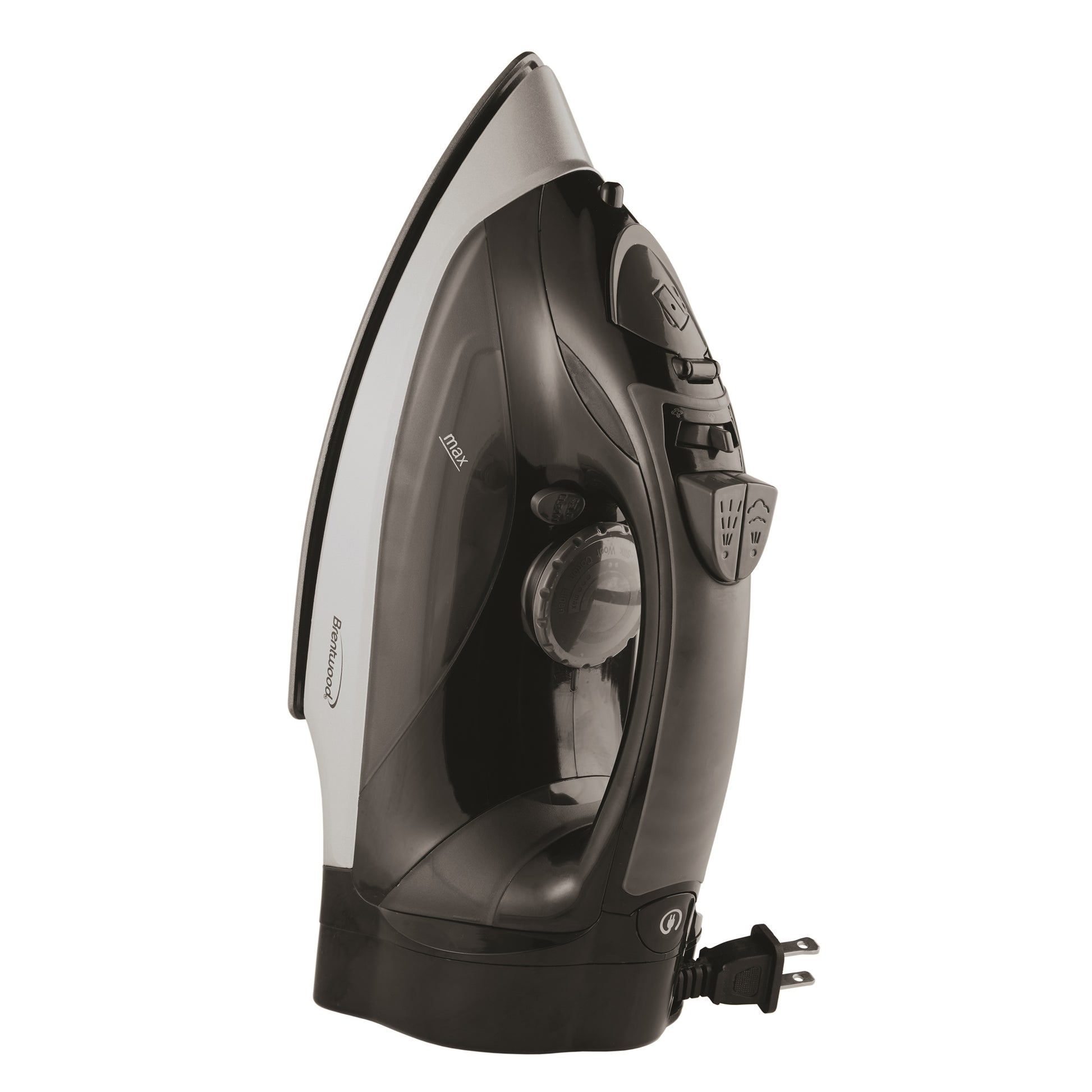 Brentwood Steam Iron w Retractable Cord - Black