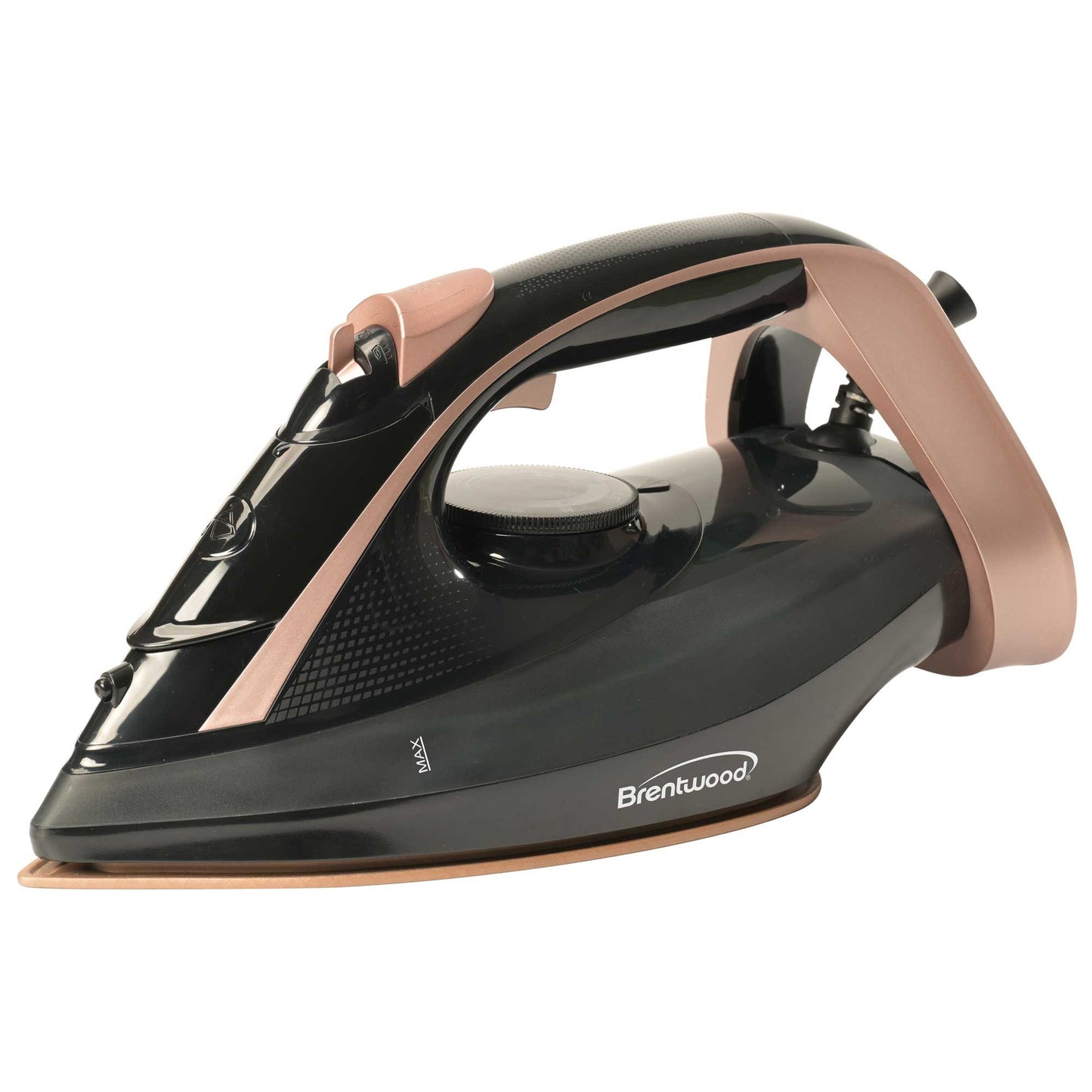 Brentwood Non-Stick Steam Iron in Rose Gold w Temperature Dial