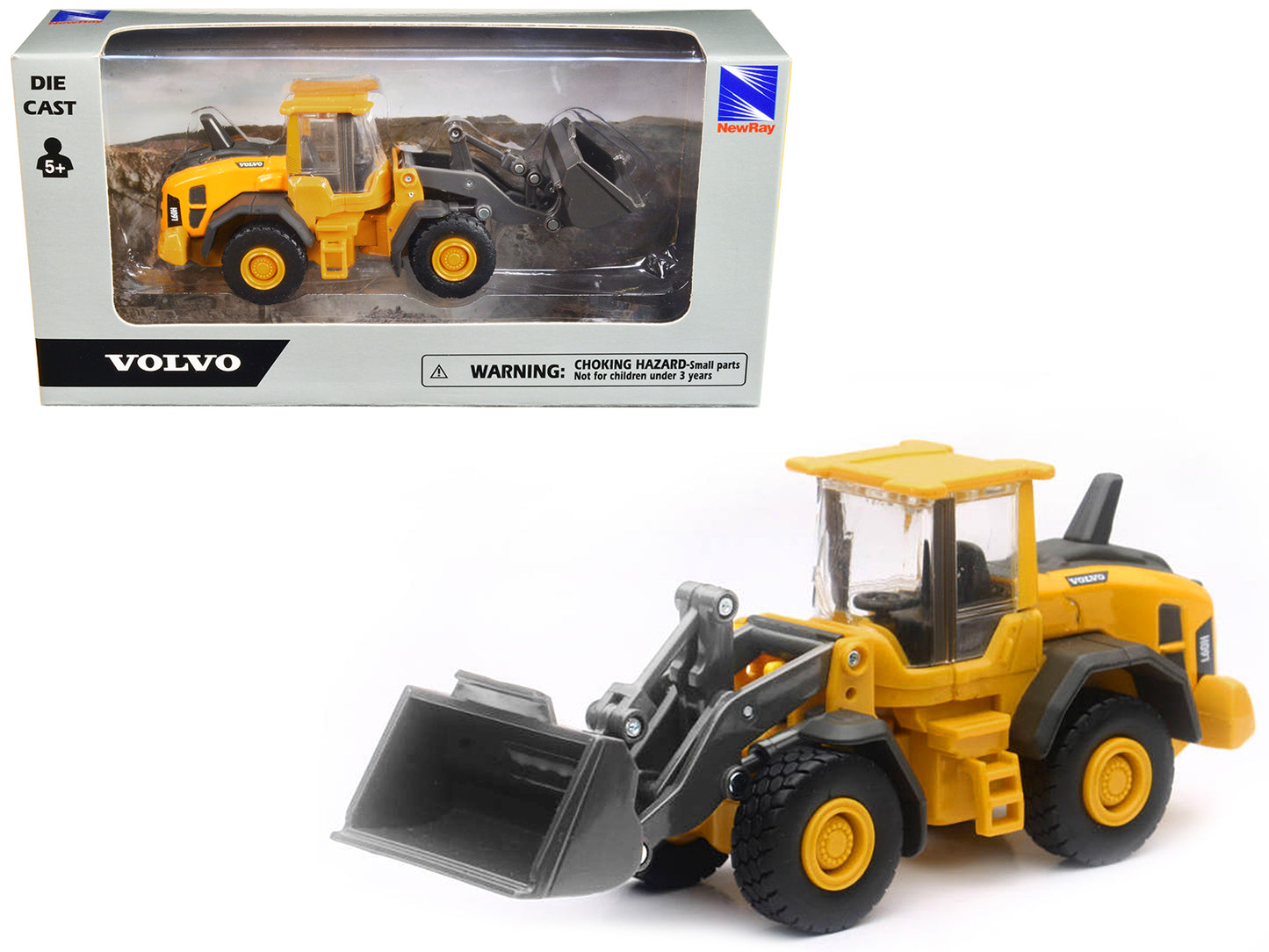 Volvo L60H Wheel Loader Yellow Diecast Model New Ray