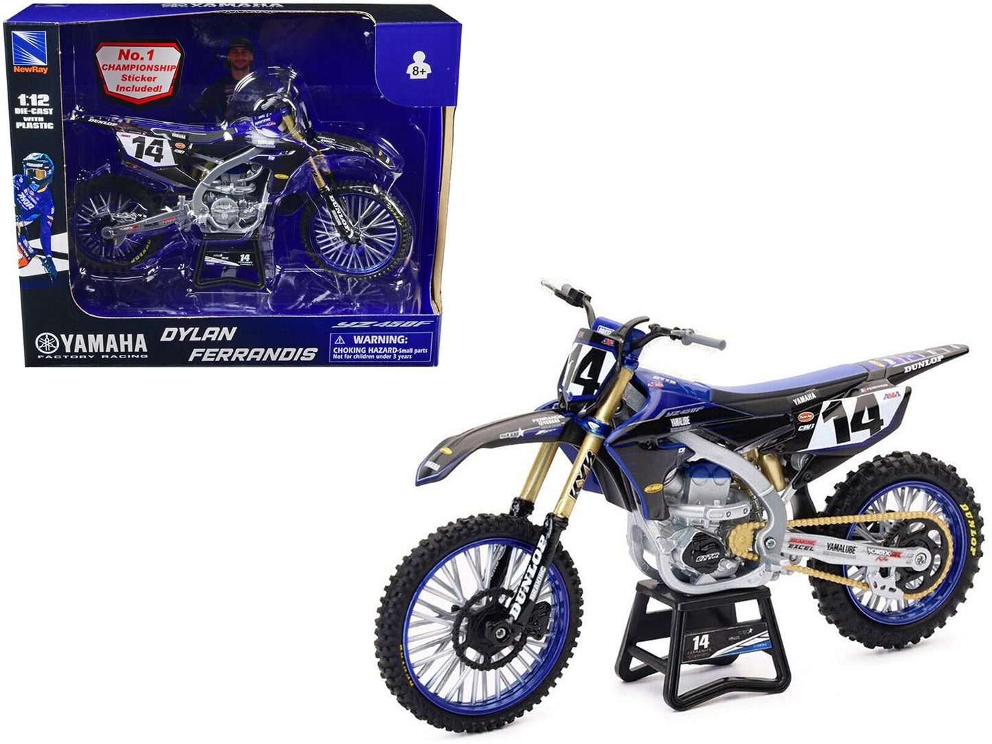 Yamaha YZ450F Championship Edition Motorcycle #14 Dylan Ferrandis Yamaha Factor