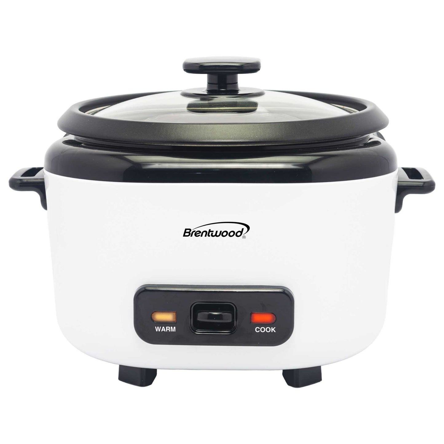 Brentwood 16 Cup Cooked Rice Cooker w Steam in White