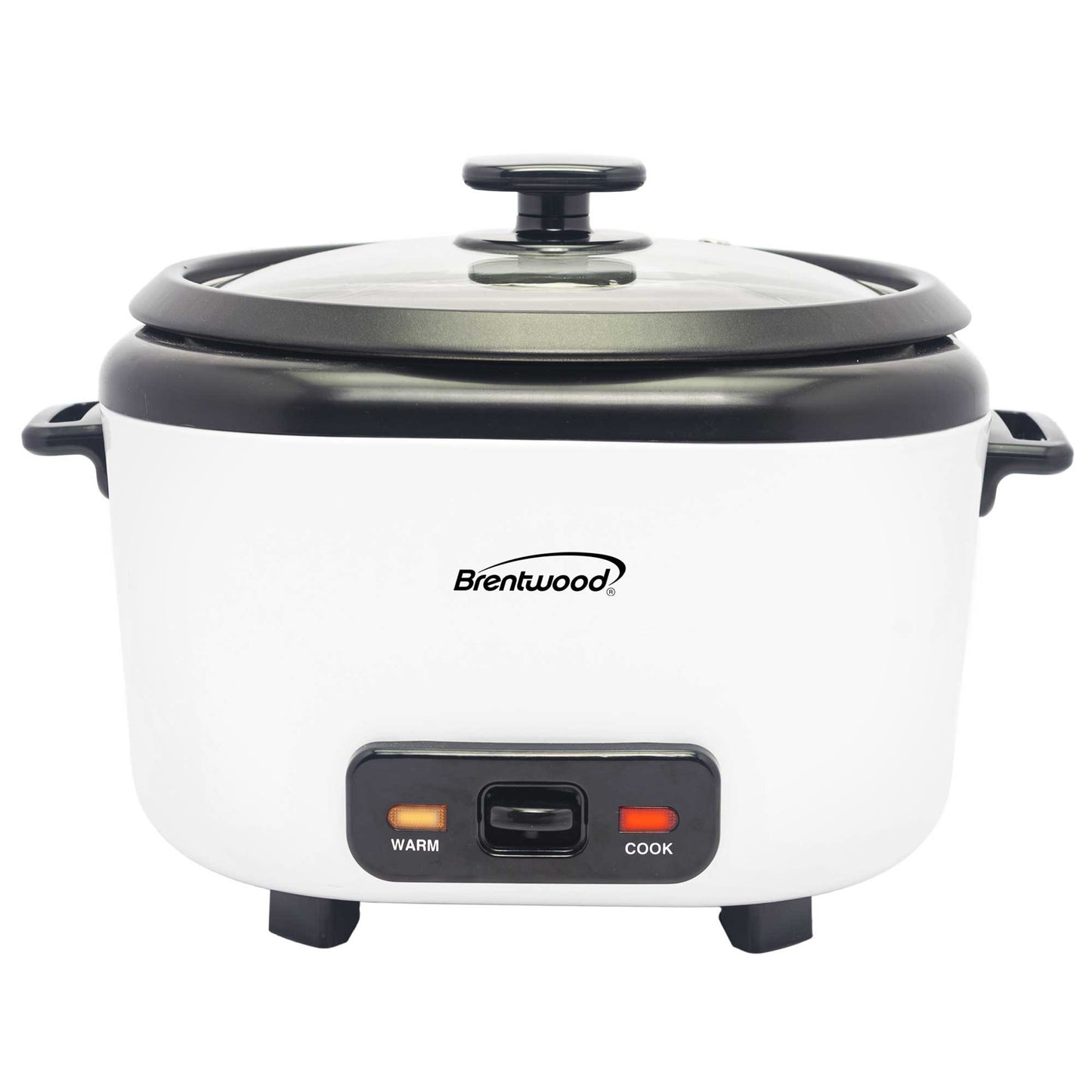 Brentwood 700W 20 Cups Cooked Rice Cooker w Steam Tray in White