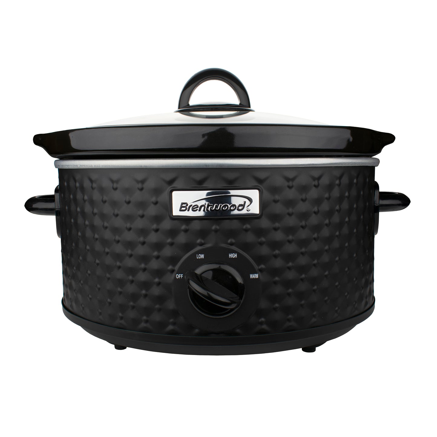 Brentwood 3.5 Qt Diamond Pattern Slow Cooker in Black