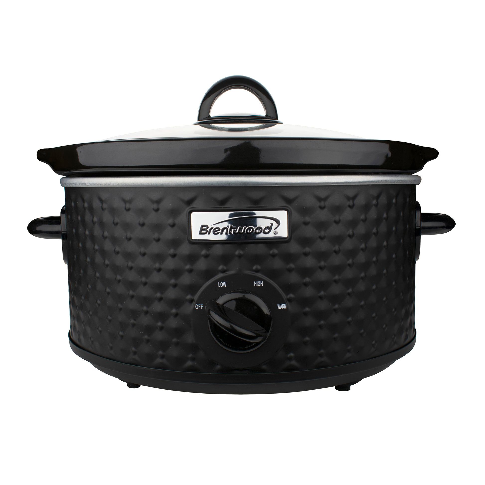 Brentwood 3.5 Qt Diamond Pattern Slow Cooker in Black
