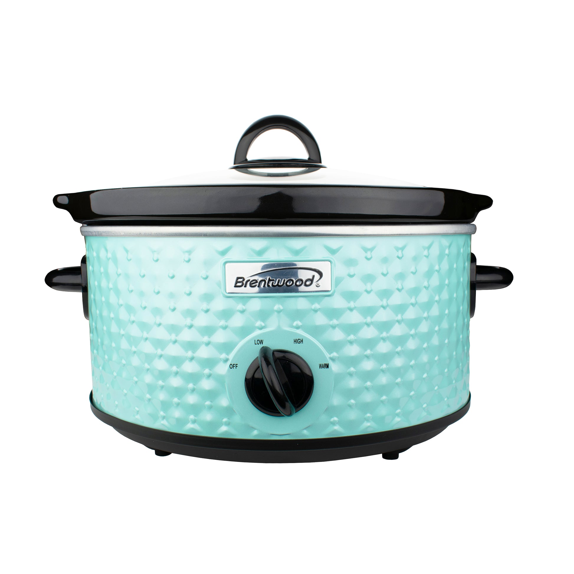 Brentwood 3.5 Qt Diamond Pattern Slow Cooker in Blue