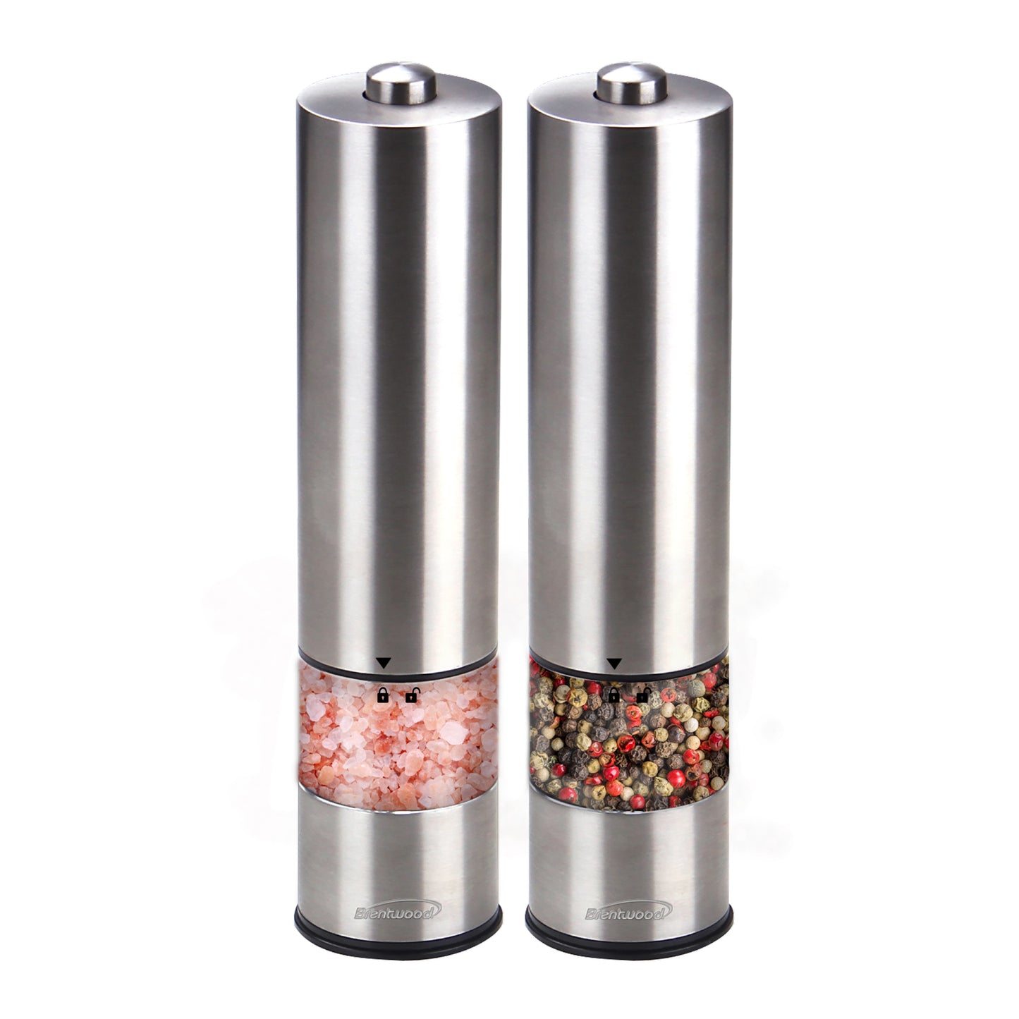 Brentwood Electric Blue LED Salt & Pepper Adjustable Ceramic Grinders