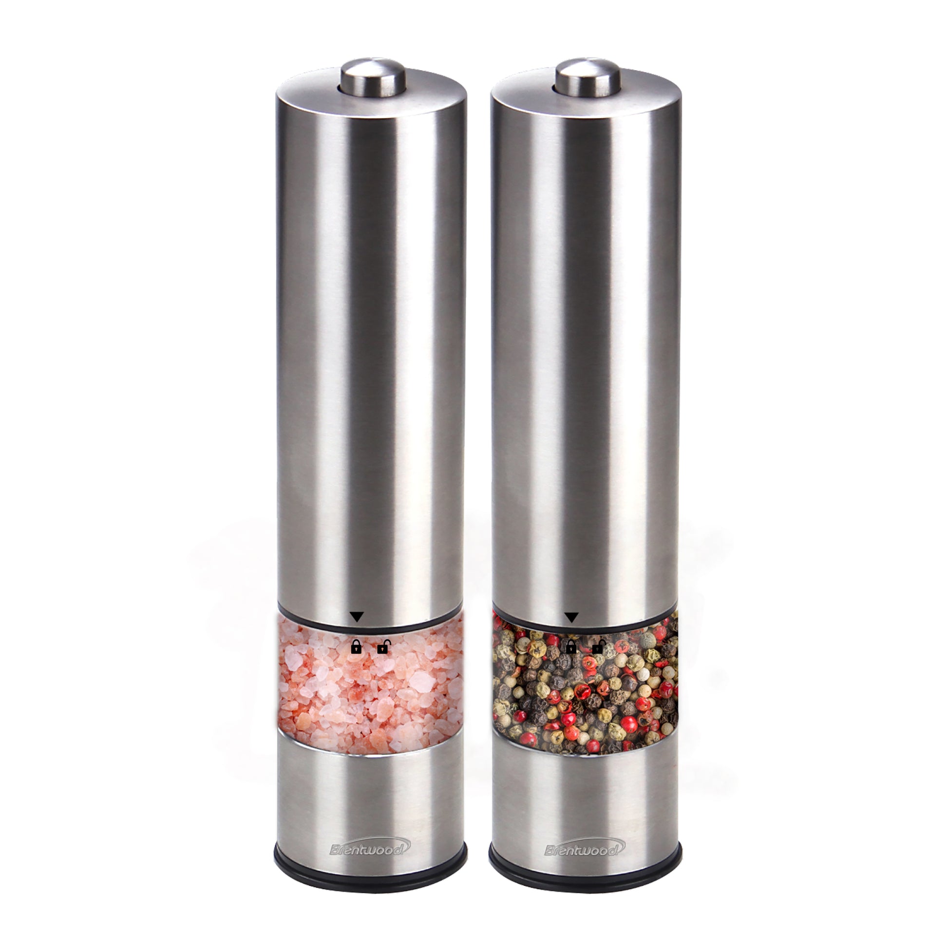 Brentwood Electric Blue LED Salt & Pepper Adjustable Ceramic Grinders