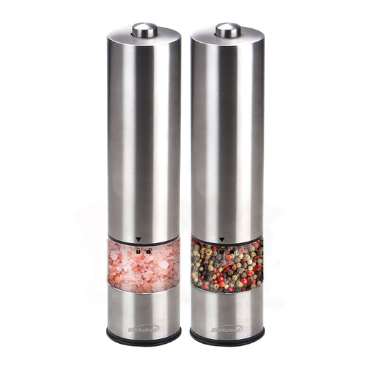 Brentwood Electric Blue LED Salt & Pepper Adjustable Ceramic Grinders