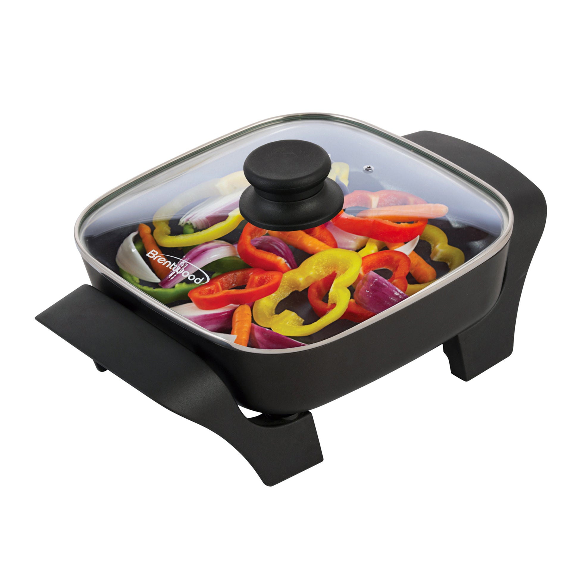 Brentwood SK-46 8-Inch Nonstick Electric Skillet in Black w Lid