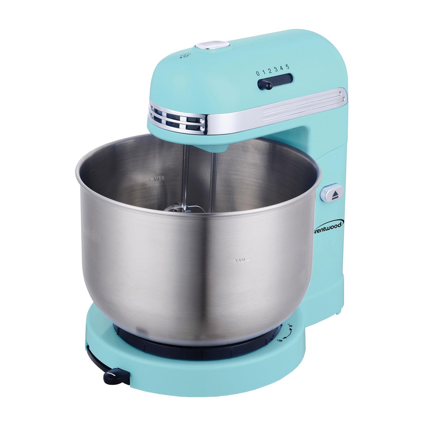 Brentwood 5 Speed Stand Mixer w 3.5 Qt Stainless Steel Mixing Bowl in Blue