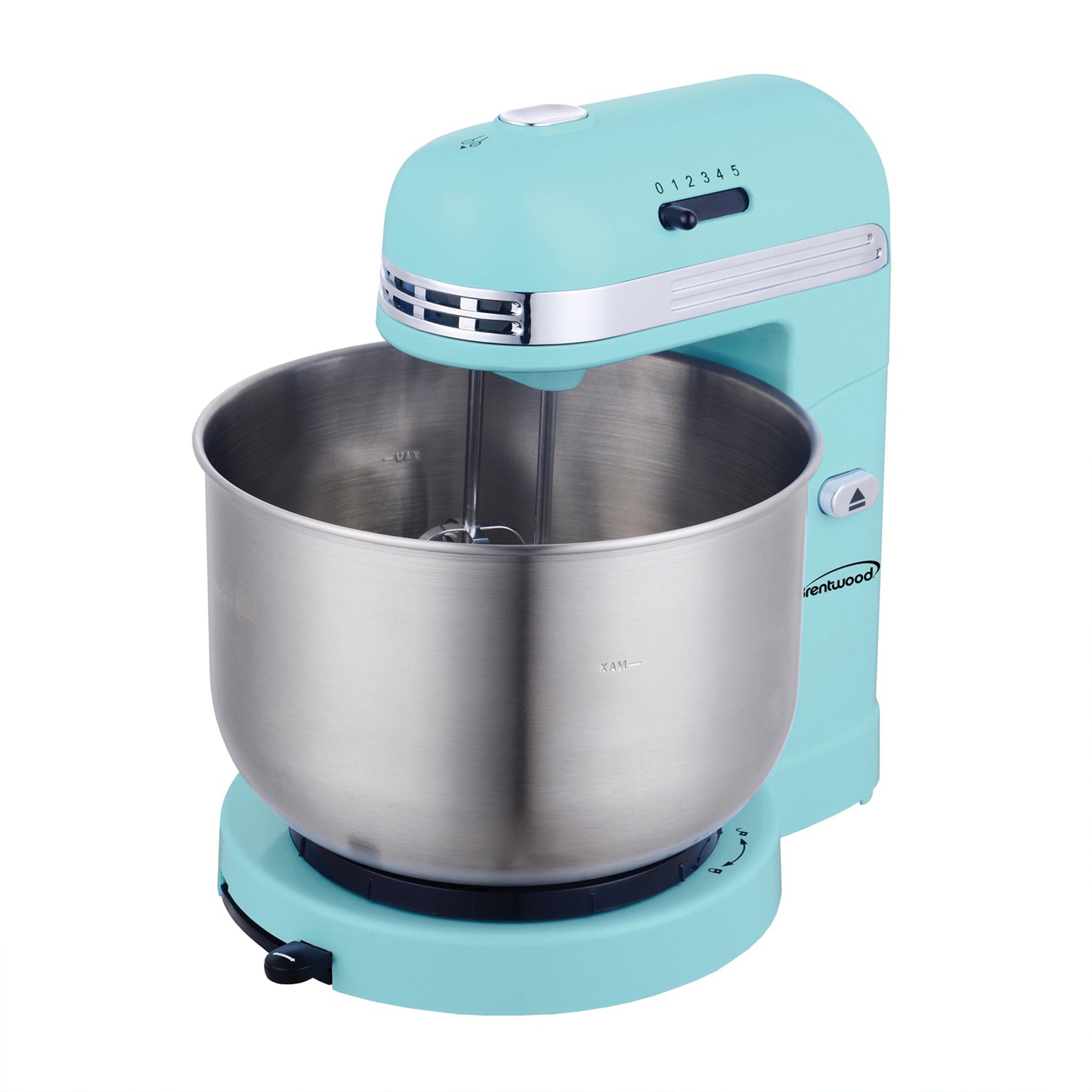 Brentwood 5 Speed Stand Mixer w 3.5 Qt Stainless Steel Mixing Bowl in Blue