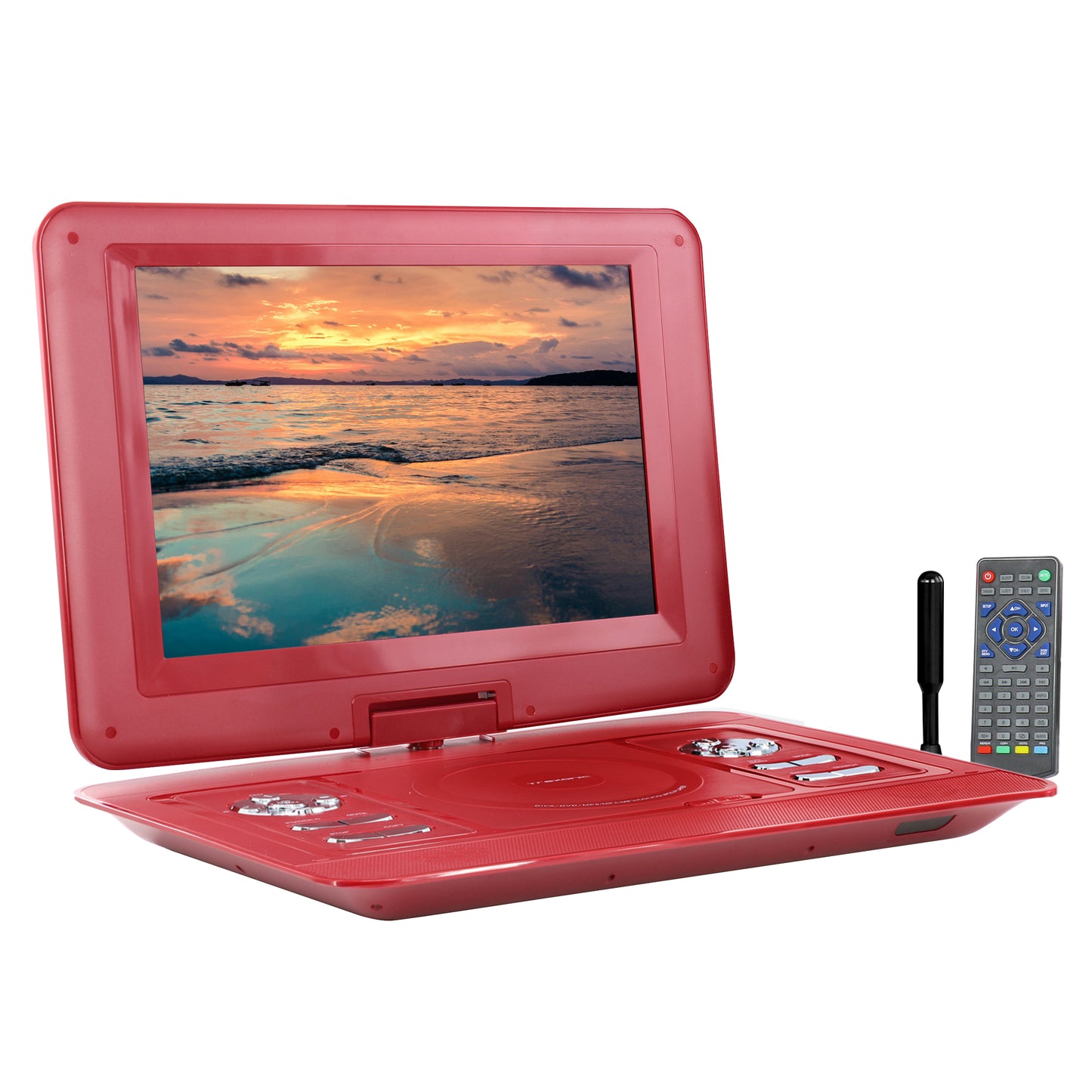 Trexonic 13.3" Portable TV+DVD Player w Color TFT LED Screen & USB HD AV Inputs