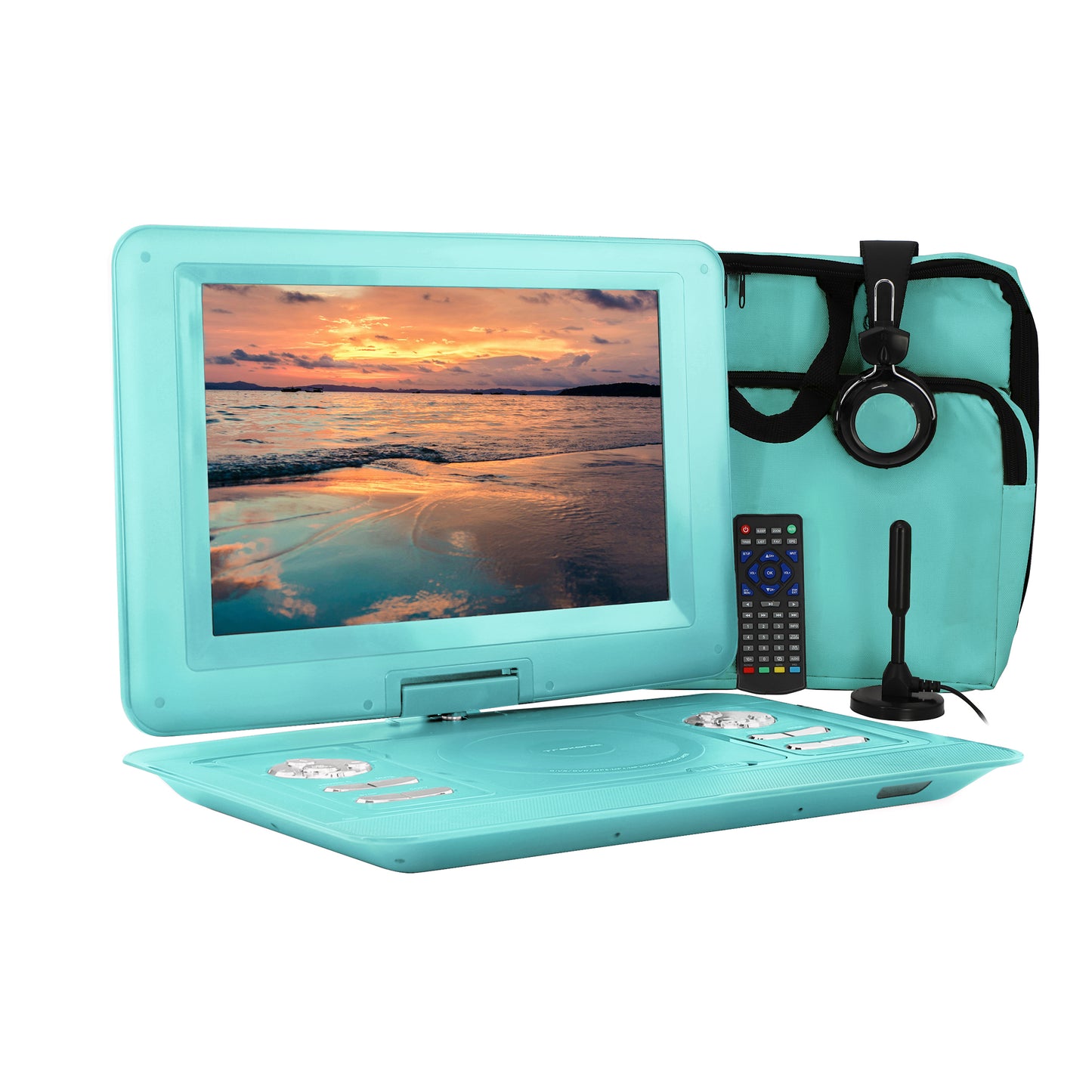 Trexonic 14.1" Portable TV+DVD Player w Swivel TFT-LCD Screen & USBSDAVHDMI Inpu