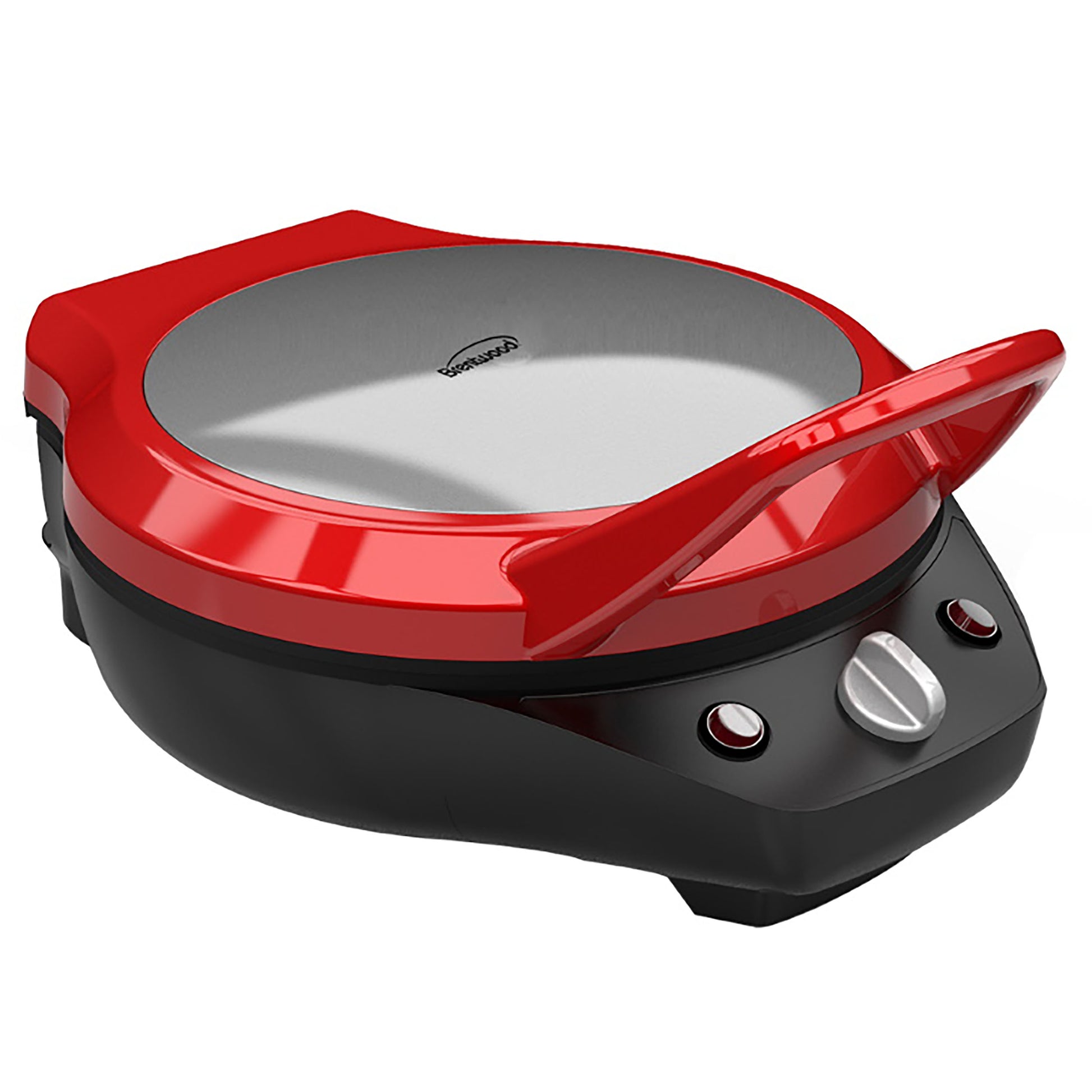 Brentwood 1200 Watt 12" Non Stick Pizza Maker & Grill in Red