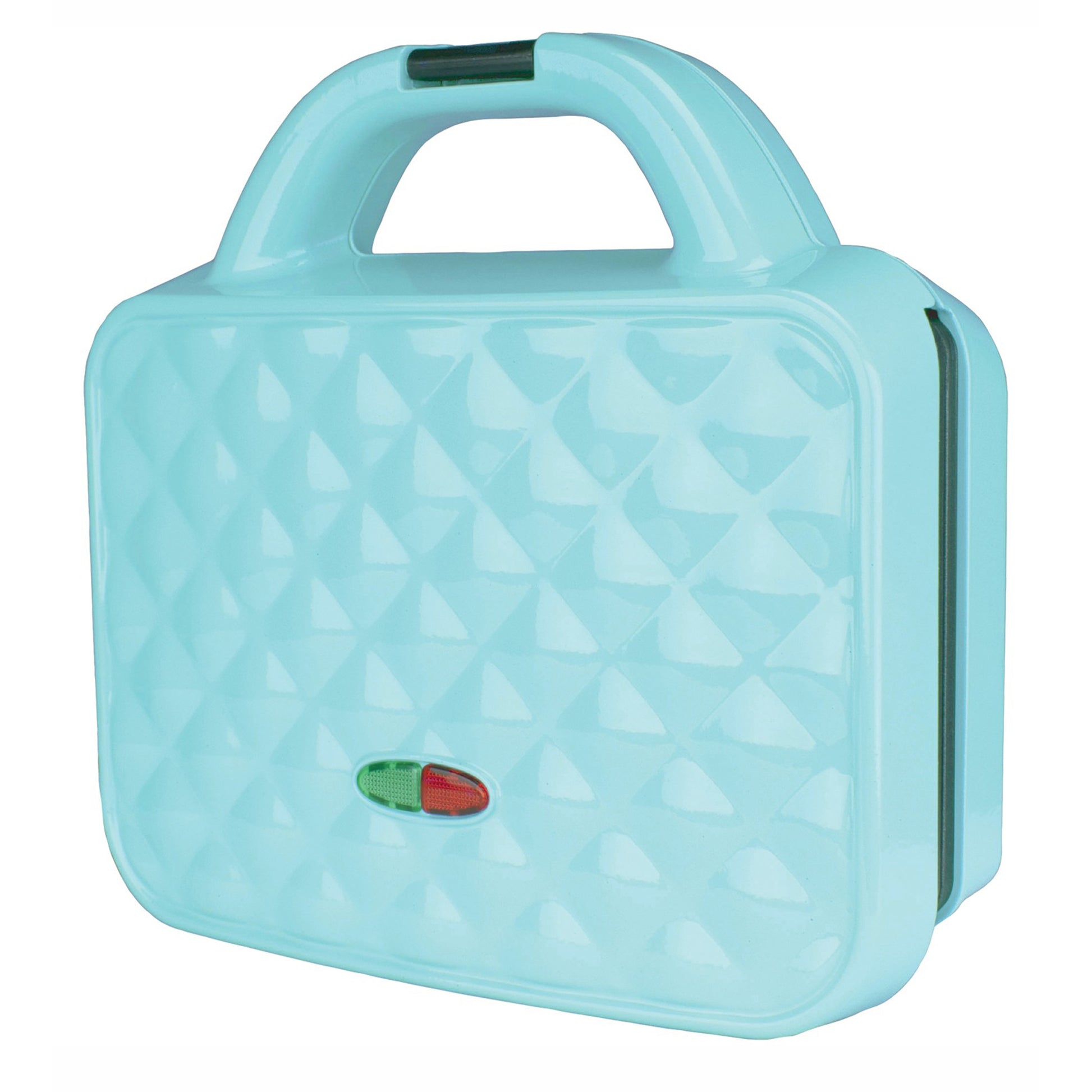 Brentwood Couture Purse Non-Stick Dual Waffle Maker in Blue w Indicator Lights
