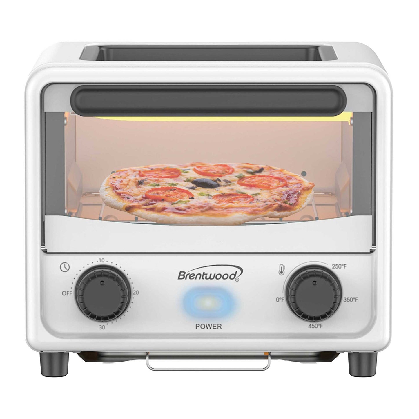 Brentwood 3 Liter 500W Mini Toaster Oven in White w Timer