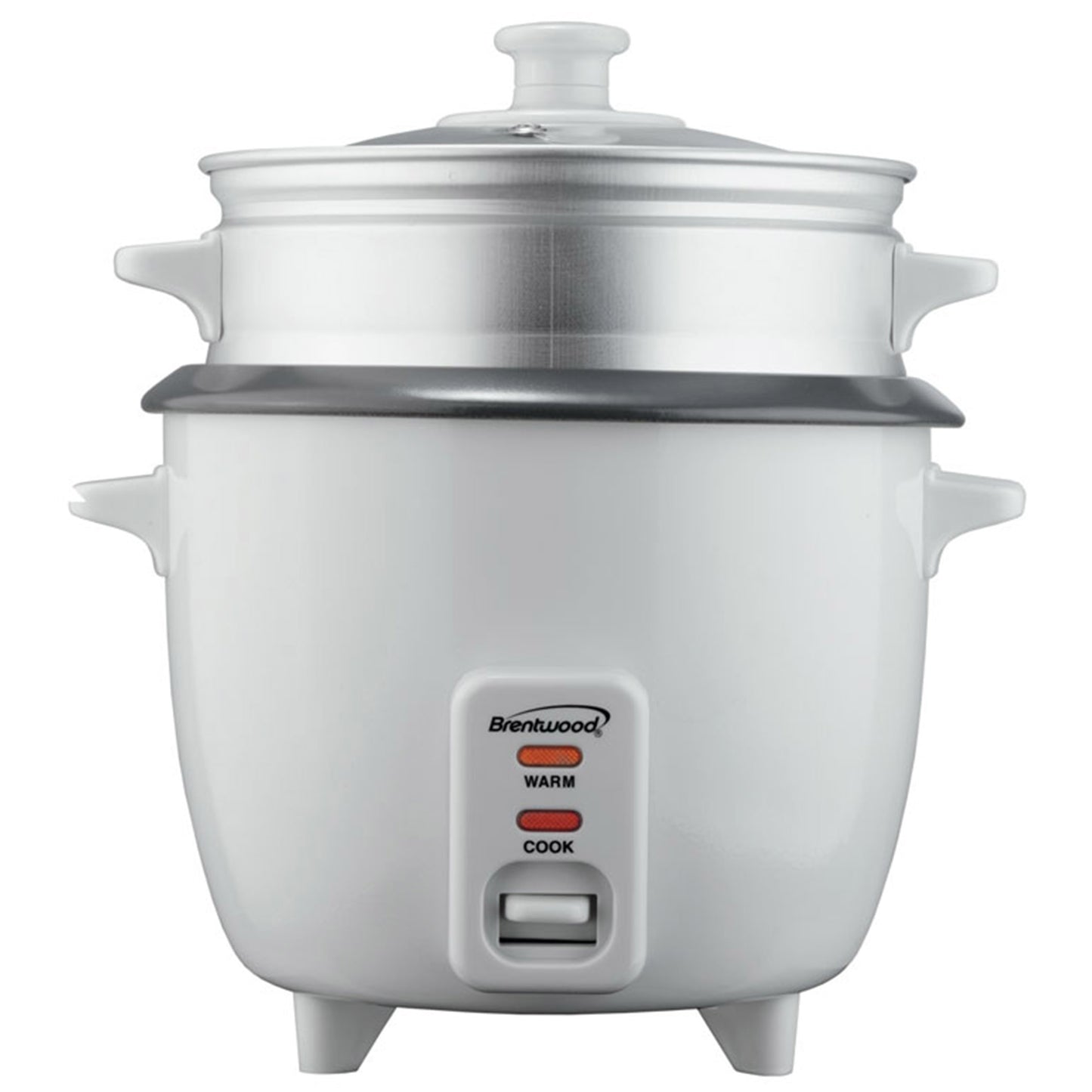 Brentwood 10 Cup Rice Cooker / Non-Stick w Steamer in White