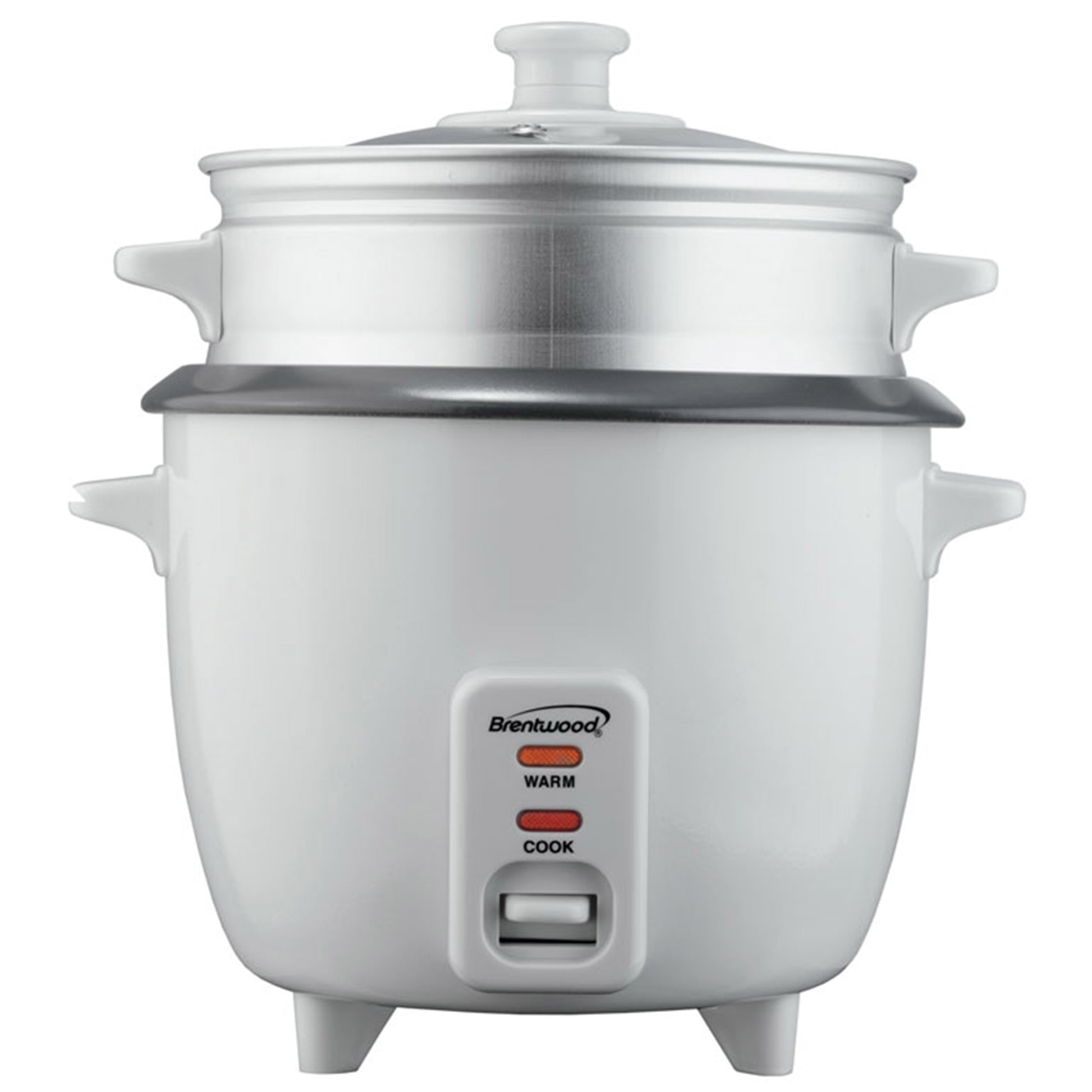 Brentwood 10 Cup Rice Cooker / Non-Stick w Steamer in White