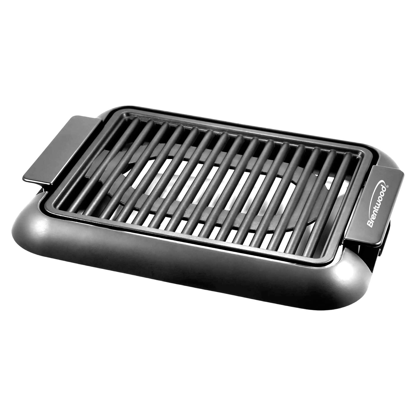 Brentwood 12.6" x 10" Electric Smokeless Indoor Grill w Ceramic Non-Stick Surfac
