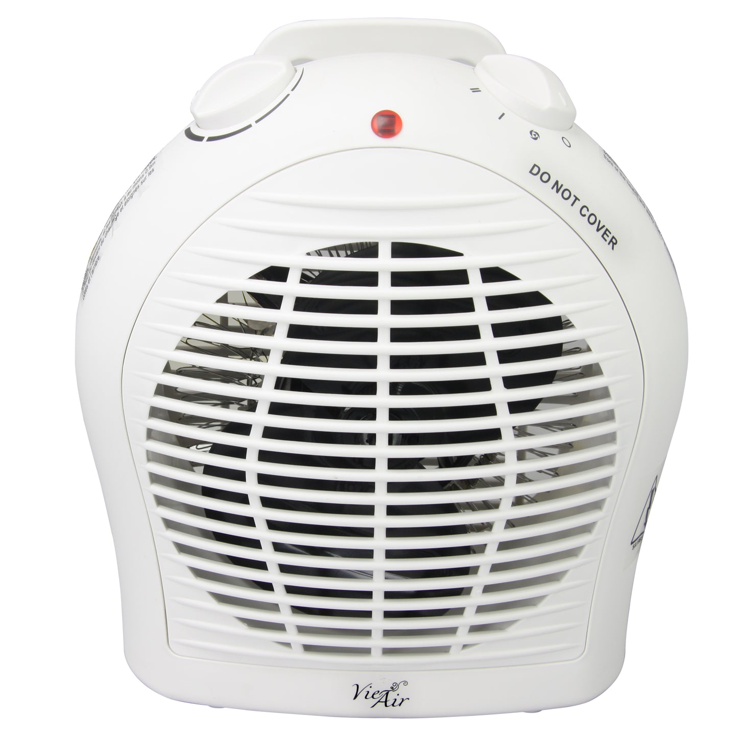 Vie Air 1500W Portable 2-Settings White Fan Heater w Adjustable Thermostat