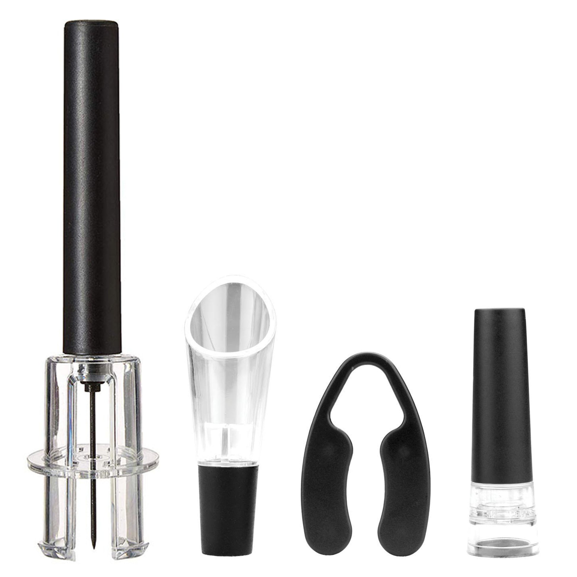 Brentwood Air Pump Wine Bottle Opener w Foil Cutter Vacuum Stopper Aerator Po