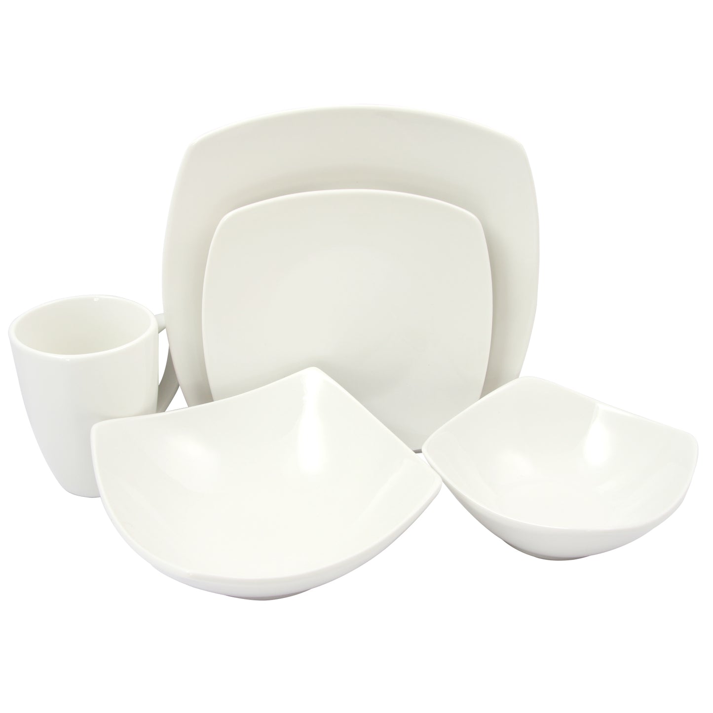 Gibson Home Zen Buffetware 30-Piece Dinnerware Set White
