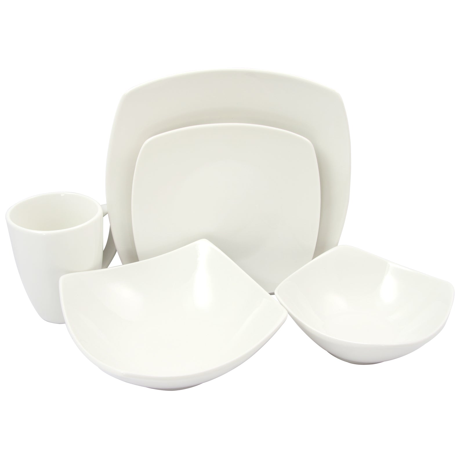 Gibson Home Zen Buffetware 30-Piece Dinnerware Set White
