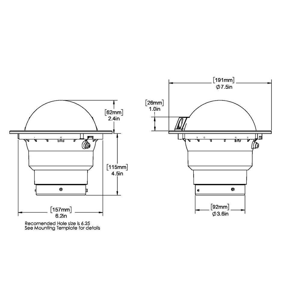 Ritchie SS-5000W SuperSport Compass - Flush Mount - White [SS-5000W]