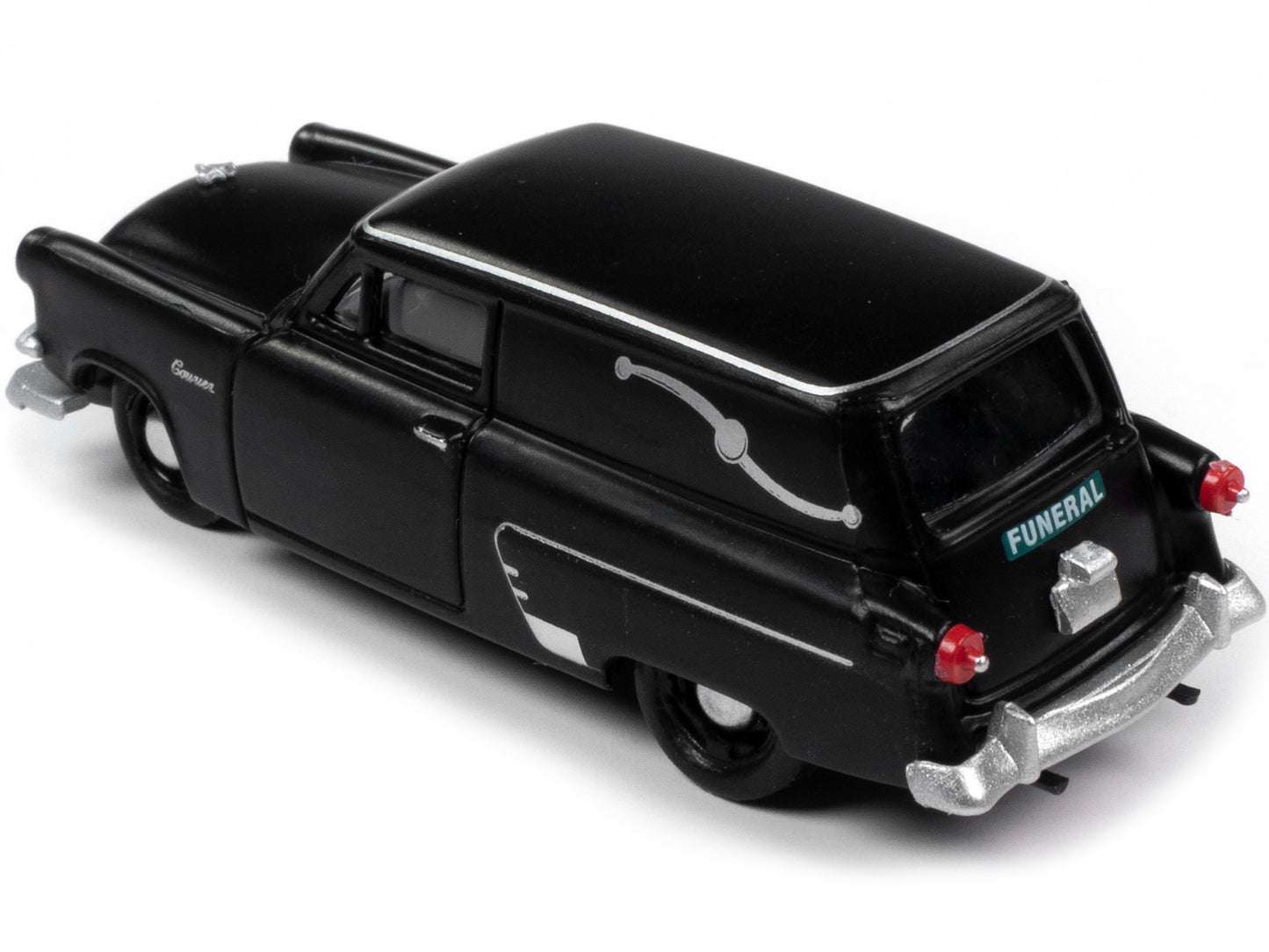 1953 Ford Courier Sedan Delivery Hearse Matt Black 1/87 HO Scale Model Car Classic Metal Works
