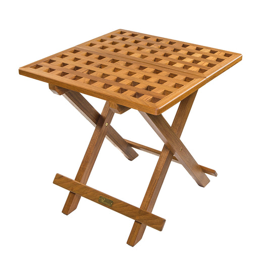 Whitecap Teak Grate Top Fold-Away Table [60030]