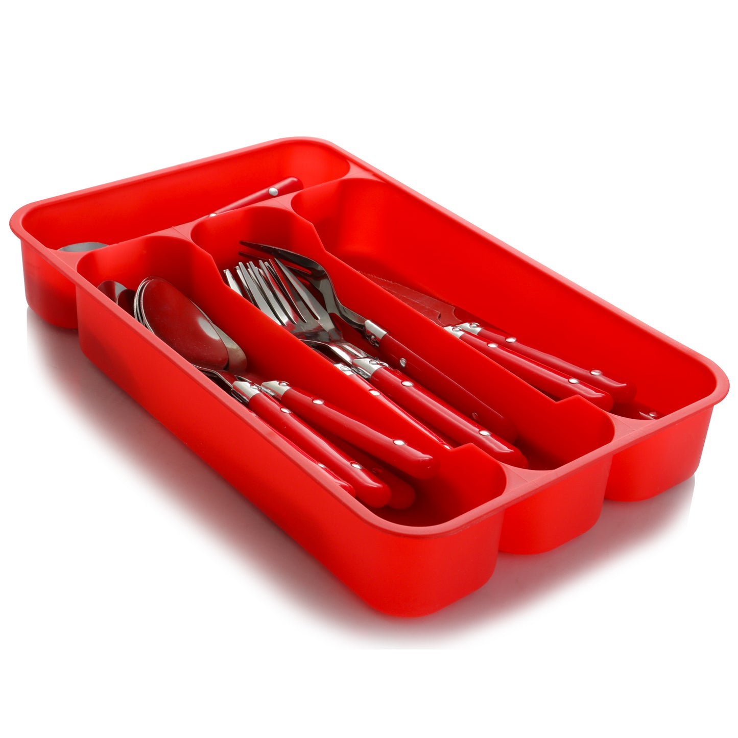 Gibson Casual Living 24 Piece Stainless Steel Flatware Set with Storage Tray in