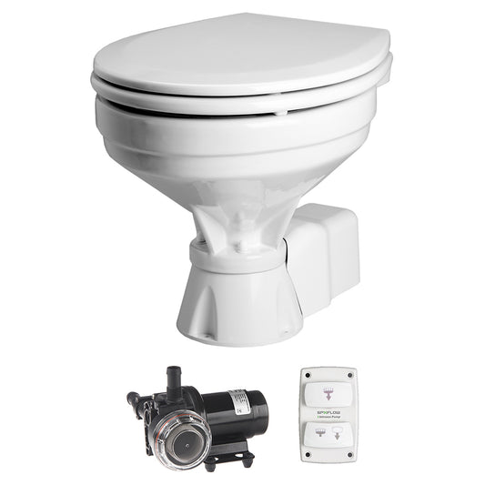 Johnson Pump Aqua T Toilet Silent Electric Comfort - 12V w/Pump [80-47232-01]