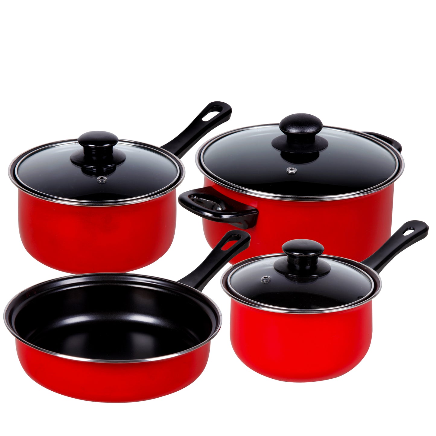 Gibson Home Chef Du Jour 7-Piece Cookware Set True Red