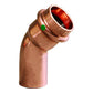 Viega ProPress 1" - 45 Copper Elbow - Street/Press Connection - Smart Connect Technology [77058]
