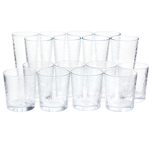 Pasabahce Encore 16 Piece Cooler and Double Old Fashioned Clear Glass Set