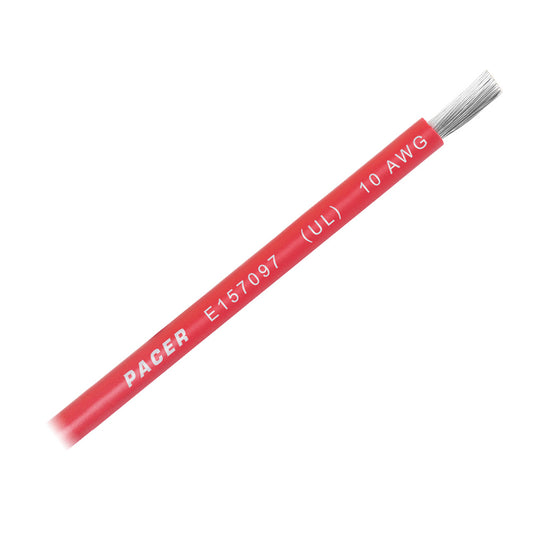 Pacer Red 10 AWG Battery Cable - Sold By The Foot  [WUL10RD-FT]