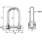 Wichard Self-Locking Large Opening Shackle - 6mm Diameter - 1/4" [1263W]