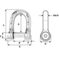 Wichard Self-Locking Allen Head Pin D Shackle - 12mm Diameter - 15/32" [1306W]