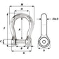 Wichard Self-Locking Allen Head Pin Bow Shackle - 12mm Diameter - 15/32" [1346W]