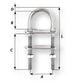 Wichard U-Bolt Pad Eye - 4mm Diameter - 5/32"  [6511W]