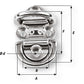 Wichard Double Folding Pad Eye - 10mm Diameter - 25/64" [6566W]