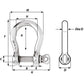 Wichard HR Bow Shackle - 24mm Diameter - 15/16" [11249W]
