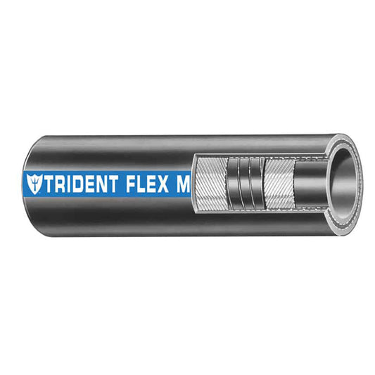 Trident Marine 1-1/4" x 50 Coil Flex Marine Wet Exhaust  Water Hose - Black [100-1146]