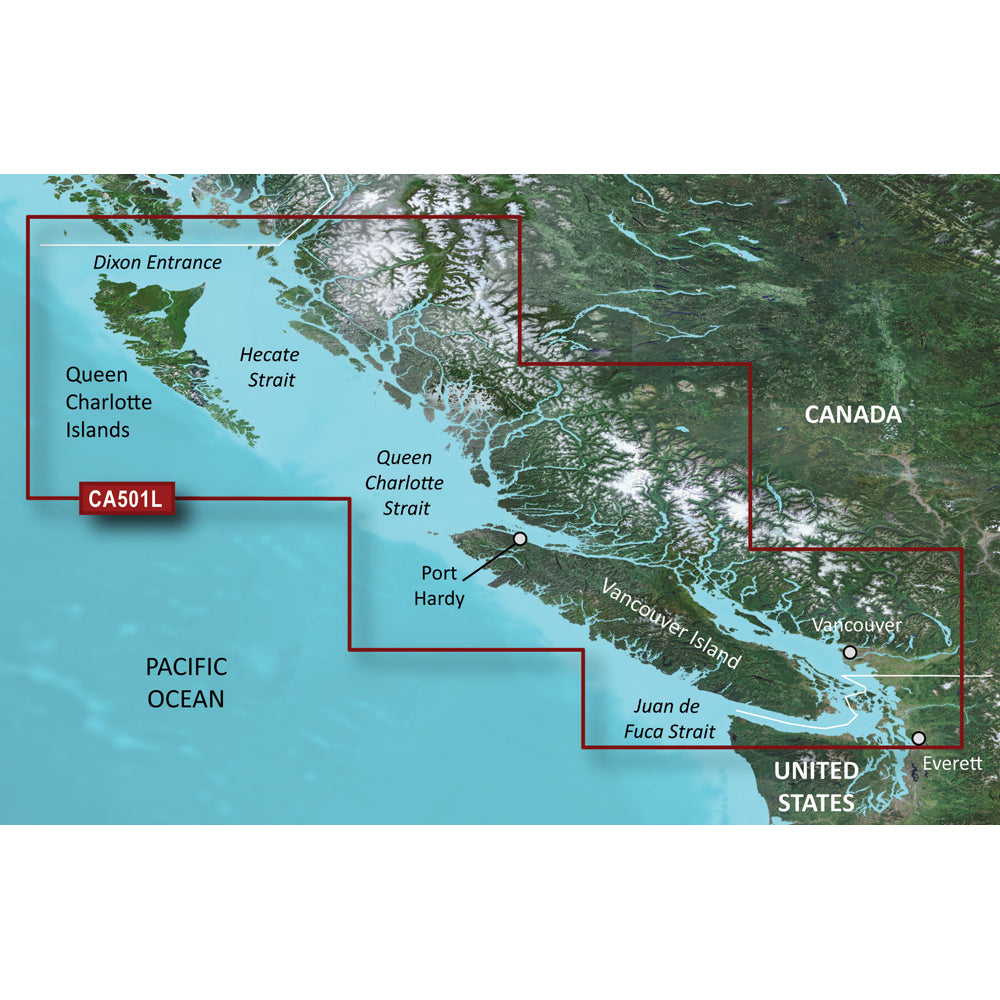 Garmin BlueChart g3 Vision HD - VCA501L - Vancouver Island - Dixon Entrance - microSD/SD [010-C0701-00]