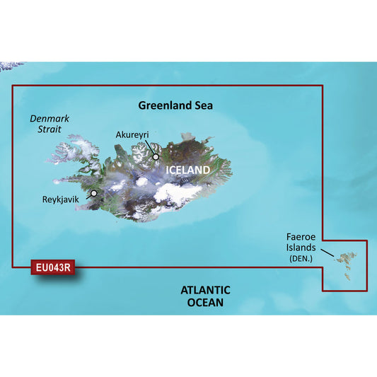 Garmin BlueChart g3 HD - HXEU043R - Iceland  Faeroe Islands - microSD/SD [010-C0780-20]